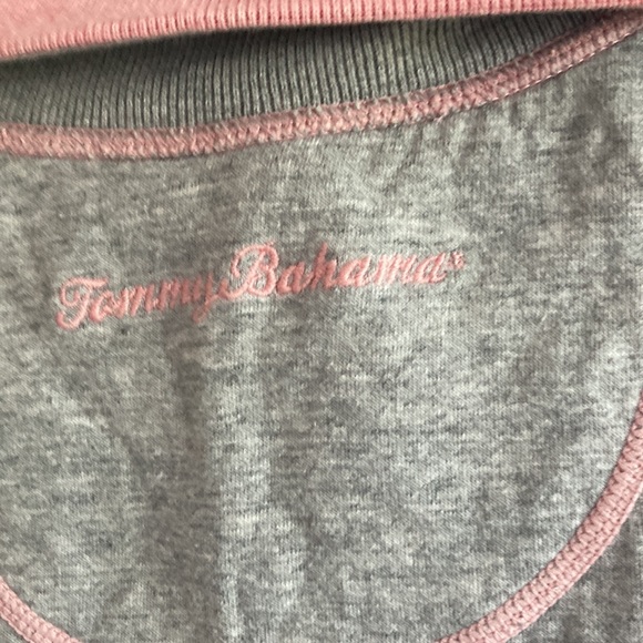 Tommy bahama reversible 1/2 zip sweatshirt  pink abs grey - Picture 3 of 5